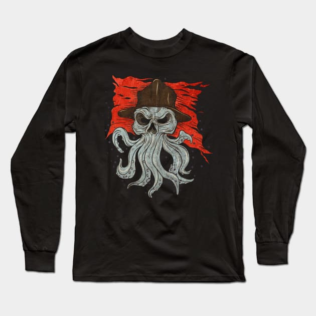 kraken skull Long Sleeve T-Shirt by ibuksari81